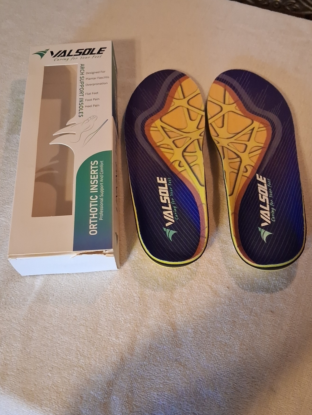 Women's Orthotic Insoles  - Purple & Yellow